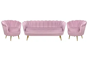 фото Комплект кресел и дивана ракушка Pearl Triple Pink в интерьере
