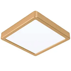 фото 900183 Светодиод Настенно-потолочный светильник FUEVA 5, 17W(LED), 210x210, 2000lm, 3000K, сталь, латунь б в интерьере