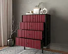 Комод вертикальный с четырьмя ящиками "Эмерсон (Emerson)" арт EM18/red/L №1