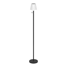 стильные 75888 Торшер на солнечн. батарее MONTAPALMA-L, H1400, 2,2W(LED), IP54, 3000K, 190lm, сталь, черн/пластик, белый
