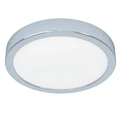 900641 Накладной светильник FUEVA 5, 17W (LED), 3000K, IP44, ?210, сталь, хром / пластик, белый в интерьере