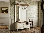 Белая прихожая "Одри (Odri)" с полкой в стиле прованс арт od2125 №0