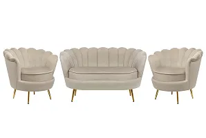 Комплект кресел и дивана ракушка Pearl Double Taupe в интернет-магазине