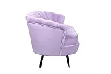 Диван ракушка для гостиниц Pearl Triple Purple на черных ножках №2