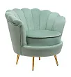 Низкое кресло ракушка Pearl Green №1