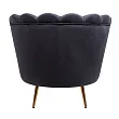Низкое кресло ракушка Pearl Black №3
