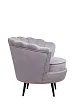 Низкое кресло ракушка Pearl Grey на черных ножках №2
