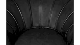 Низкое кресло ракушка Pearl Black V2 на черных ножках №5