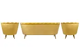 Комплект кресел и дивана ракушка Pearl Triple Yellow №2