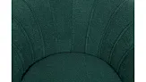 Низкое кресло ракушка Pearl зеленый Boucle на черных ножках №5
