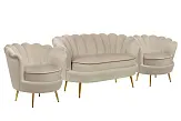 Комплект кресел и дивана ракушка Pearl Double Taupe №1