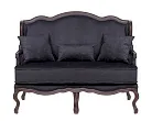 Двухместный дизайнерский диван Brody Double Black №0