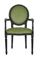 стильный Мягкий стул с подлокотниками Delo Kora Arm Green на заказ