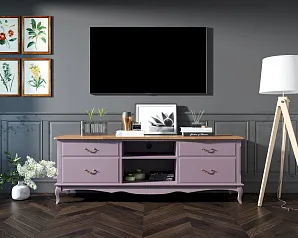 красивый Комод "Леонтина (Leontina)" в лавандовом цвете под TV удлиненный арт ST9328/2L на заказ