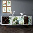 Комод "Бербер (Berber)" удлиненный с бутылочницей 4 принт арт BB15/Print_04 №1