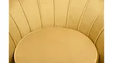 Низкое кресло ракушка Pearl Yellow на черных ножках №5