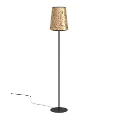 купить 390295 Торшер с ножным выключателем CASTUERA, 1X25W (E27), H1725, сталь, черный / бумага с розовыми
