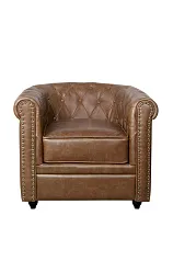 стильное Кожаное кресло Karo Brown leather