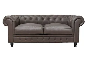 заказать Диван из коричневой кожи Chesterfield Brown Leather 2S в интернет-магазине
