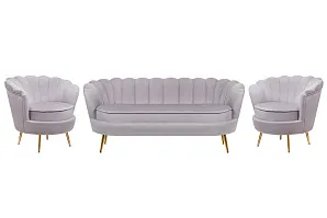 Комплект кресел и дивана ракушка Pearl Triple Grey