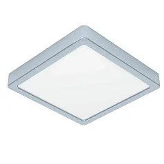 900651 Накладной светильник FUEVA 5, 17W (LED), 3000K, IP44, L210, B210, H28, сталь, хром / пластик, белый на заказ