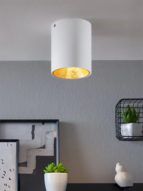 94503 Светодиодный потолочный светильник POLASSO, 1х3,3W (LED), ?100, белый, золотой в Москве 94503 Светодиодный потолочный светильник POLASSO, 1х3,3W (LED), ?100, белый, золотой