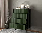 Комод вертикальный с четырьмя ящиками "Эмерсон (Emerson)" арт EM18/green/L №1