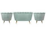 Комплект кресел и дивана ракушка Pearl Double Green №2