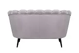 Диван ракушка Pearl Double Grey на черных ножках №3