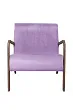 Низкое кресло с деревянными подлокотниками Mody Purple фиолетовое №1