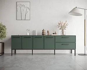 фото Комод с четырьмя дверками и двумя ящиками "Николь (Nicole)" арт NEM04G в интерьере