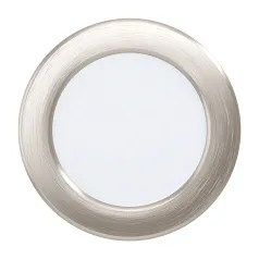 фото 99153 Светодиодный встраиваемый светильник FUEVA 5, 5,5W (LED), ?117, ET26, 700lm, 4000K, сталь, никель ма в интерьере