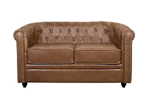 Кожаный диван лофт Karo Brown leather 2S в интернет-магазине