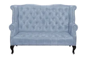 Кожаный дизайнерский диван лофт Royal Sofa Grey в интерьере