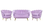 Комплект кресел и дивана ракушка Pearl Double Purple №0