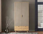 Шкаф двухстворчатый с ящиками "Лайн (Line)" R26/beige №3