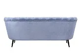Диван ракушка для гостиниц Pearl Triple Blue на черных ножках №3 в Москве