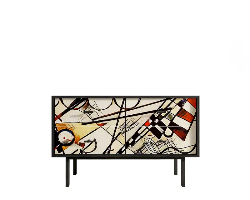 Комод с четырьмя ящиками "Эмерсон (Emerson)" by Kandinsky арт EM05/Print_01 в Москве Комод с четырьмя ящиками "Эмерсон (Emerson)" by Kandinsky арт EM05/Print_01
