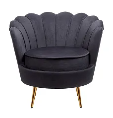 фото Низкое кресло ракушка Pearl Black