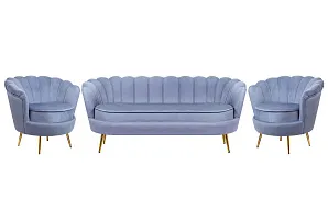 купить красивый Комплект кресел и дивана ракушка Pearl Triple Blue