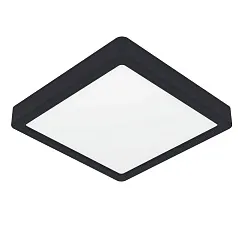 красивые 900644 Накладной светильник FUEVA 5, 17W (LED), 3000K, IP44, L210, B210, H28, сталь, черный / пластик, белый в интернет-магазине