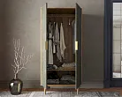 Шкаф малый двухстворчатый "Лайн (Line)" R24/browngrey №1