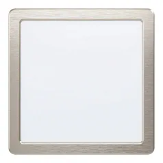 красивые 99185 Светодиодный встраиваемый светильник FUEVA 5, 17W (LED), 216х216, ET26, 2100lm, 4000K, сталь, никель