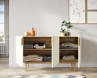 Комод с тремя дверками "Лайн (Line)" LN02/GR1/beige №2