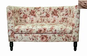 Диван прованс Rose Flower коричневый в интерьере