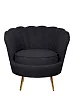 Низкое кресло ракушка Pearl Black Boucle №0