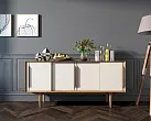 Комод "Бруни (Bruni) с белыми фасадами" четыре дверки арт BR23WH №4