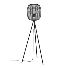 43968 Торшер RINROE, 1X40W (E27), H1405, сталь, черный в интерьере