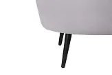 Дизайнерский диван для гостиниц Pearl Triple Grey на черных ножках №6