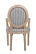 Мягкий стул с подлокотниками Volker Arm Black Pinstripe №3